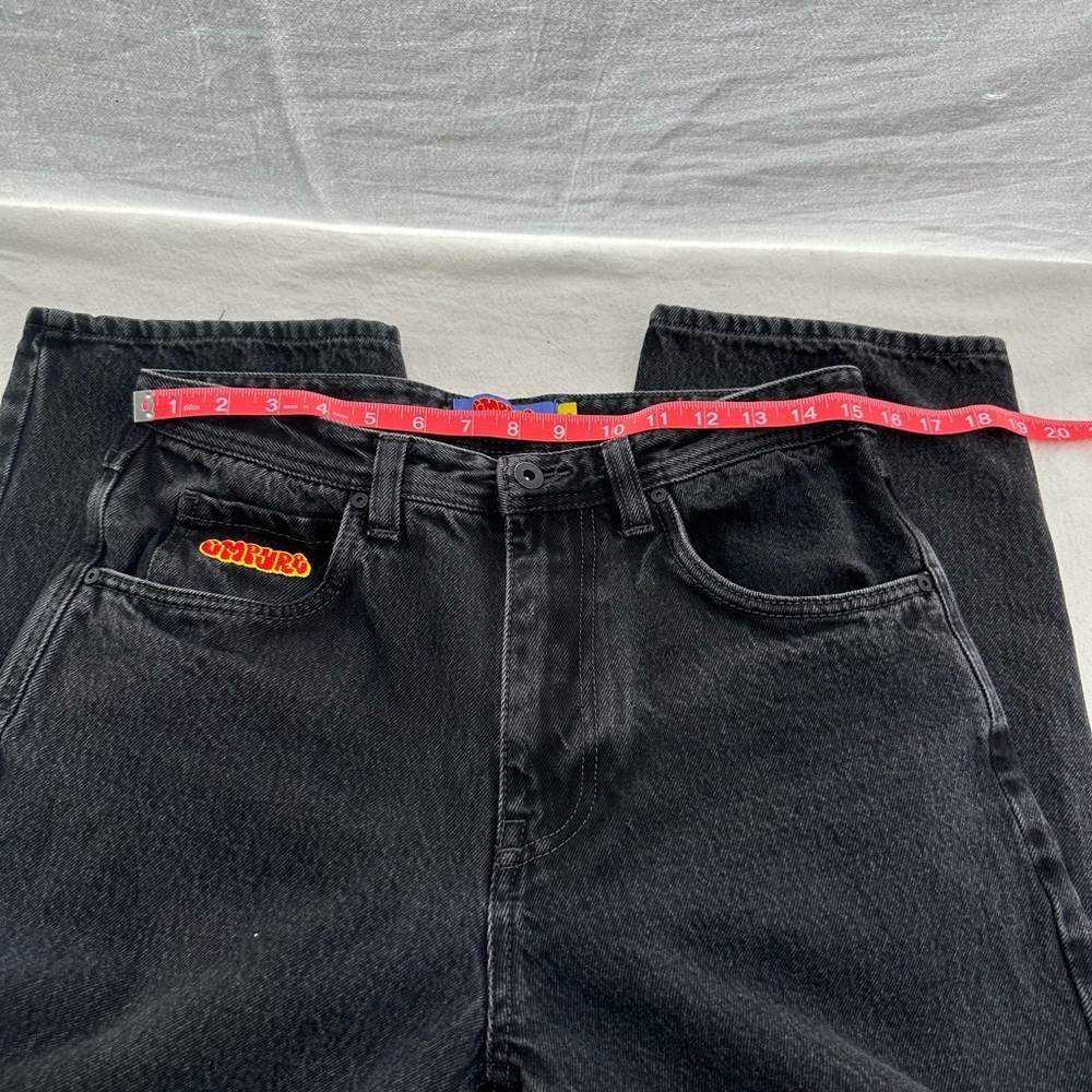 Gmpure Black Relaxed Jeans High Waist Vintage Look #A - Picture 6 of 9